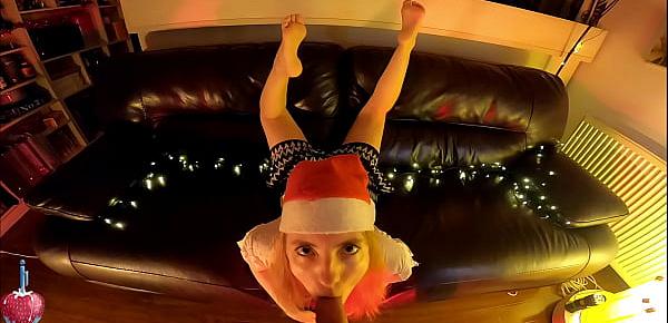 Christmas Blowjob with Soles in View - Foot Fetish POV
